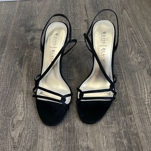 Black high heel sandals